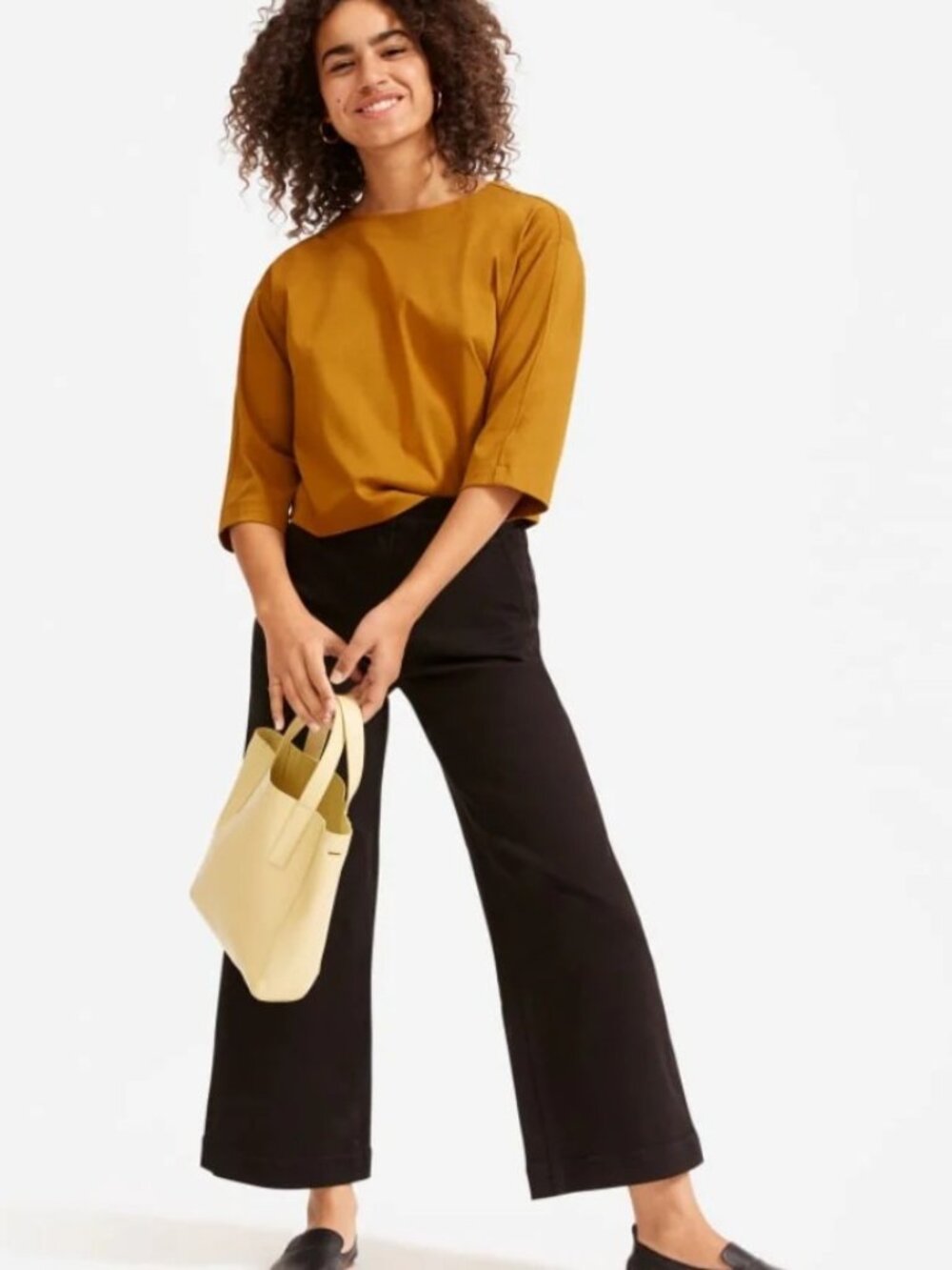 EUC Everlane Cropped Wide Leg Black Jean, Sz - 6